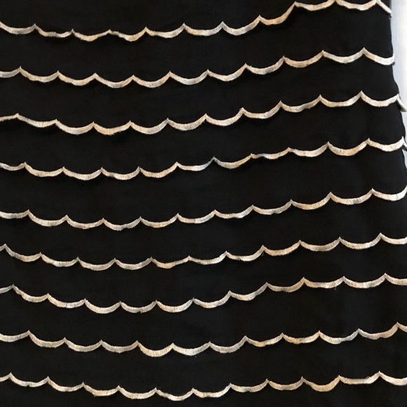 Betsey Johnson Scalloped Tiered Silk Sheath Dress - Picture 4 of 8